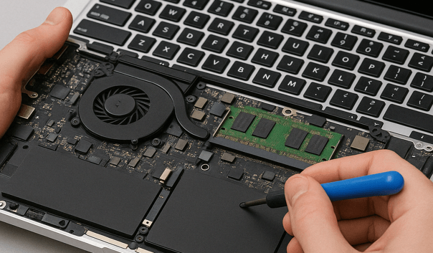 technician performing electronics repair services