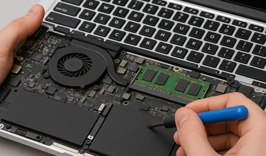 technician performing electronics repair services